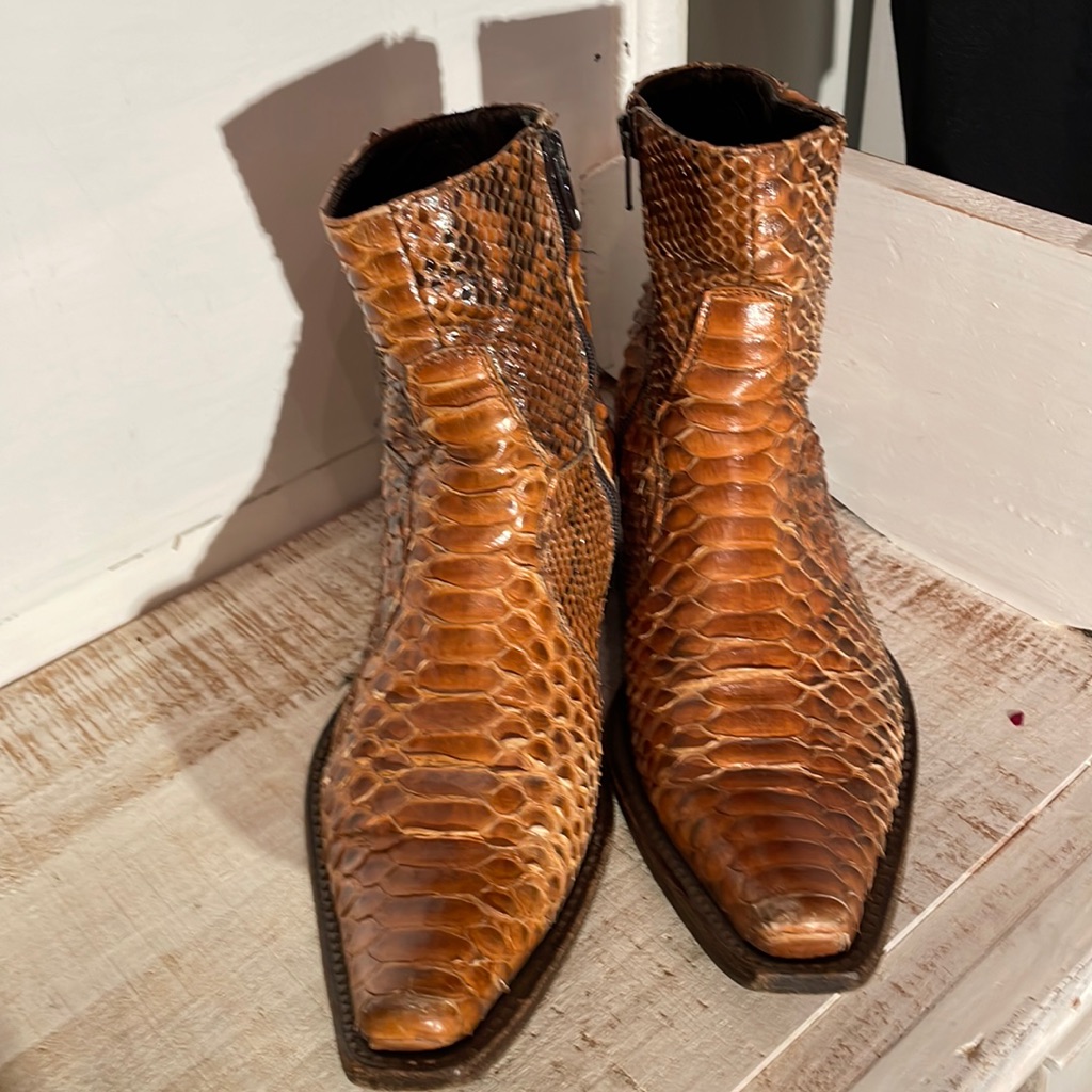 Python, Zipper, Short Boot, Western-Style